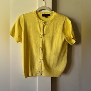 Yellow Cardigan with Pearl Bow Buttons

From Zara size M